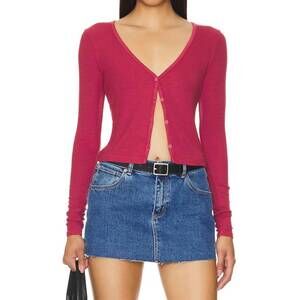 NEW LAMADE sweet v cardigan in maroon